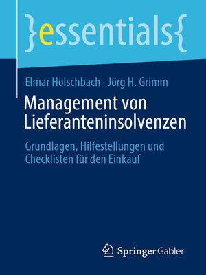 cover image of Management von Lieferanteninsolvenzen